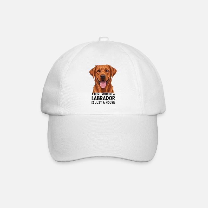 Labrador Spruch auf lustigem Haustierdesign - Baseballkappe - Weiß/Weiß