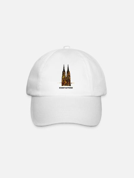 Kölner Dom - Domstadtkind - Baseballkappe - Weiß/Weiß