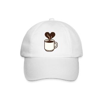 Heart-shaped coffee dream - Baseball Cap - white/white - Front