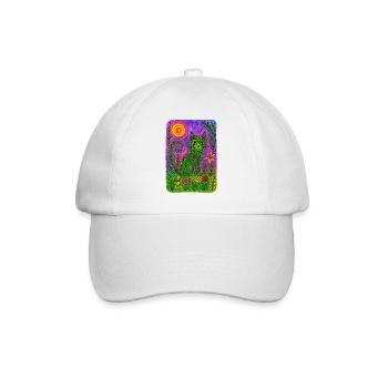 Fantaisie florale vibrante de chat - Casquette classique - blanc/blanc - Devant