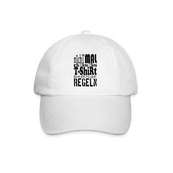 Not even this T-shirt follows rules black - Baseball Cap - white/white - Front