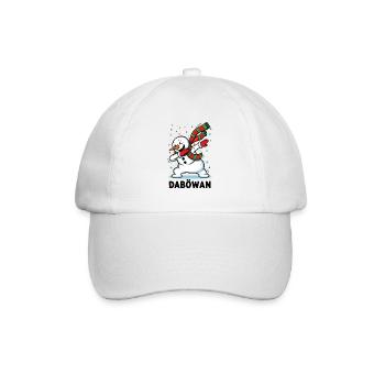 Dabbing Snowman - Baseballkappe - Weiß/Weiß - Vorne