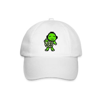 Turtle Headphones Music Listening Club Party Fun - Baseball Cap - white/white - Front