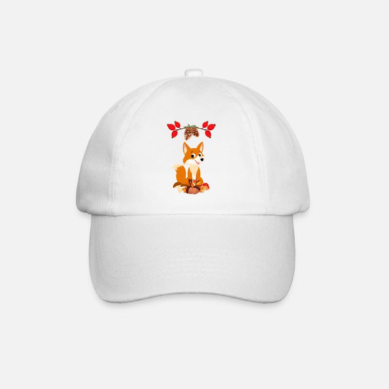 Fuchs - Baseballkappe - Weiß/Weiß