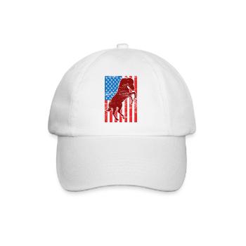 Chevauchement du drapeau américain - Casquette classique - blanc/blanc - Devant