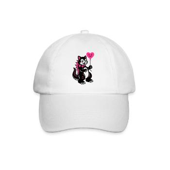 Chat Monstre Rose - Casquette classique - blanc/blanc - Devant