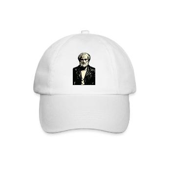 Aristotle Ancient Philosopher Noir Rebel Portrait - Baseball Cap - white/white - Front