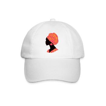 Afrique Femme africaine Design traditionnel - Casquette classique - blanc/blanc - Devant