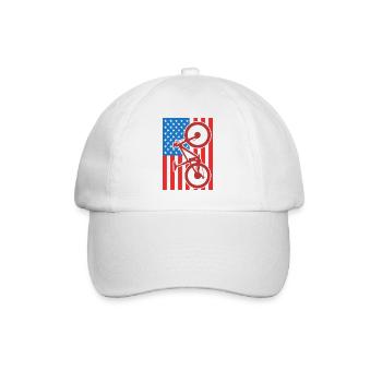 Drapeau du VTT des États-Unis - Casquette classique - blanc/blanc - Devant