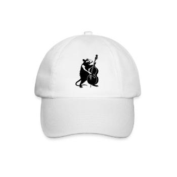 Ours avec violoncelle Monochrome - Casquette classique - blanc/blanc - Devant