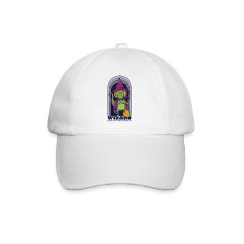 Wizard Lizadr Reptile Weird Cartoon - Baseball Cap - white/white - Front