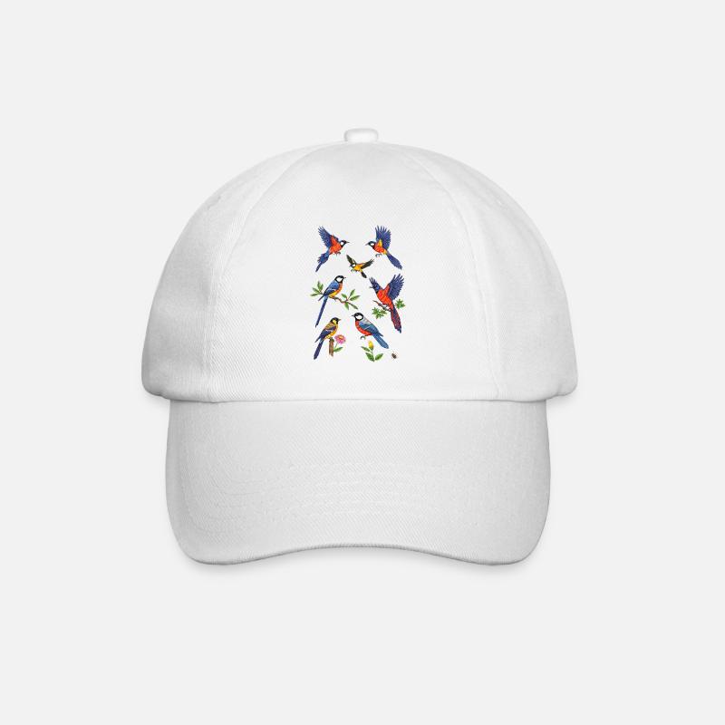 Oiseaux martin-pêcheurs - Casquette classique - blanc/blanc