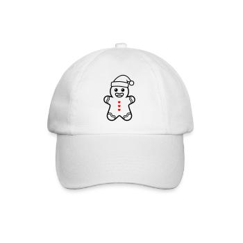 Süßer Lebkuchenmann | Weihnachten mit Herz - Baseballkappe - Weiß/Weiß - Vorne