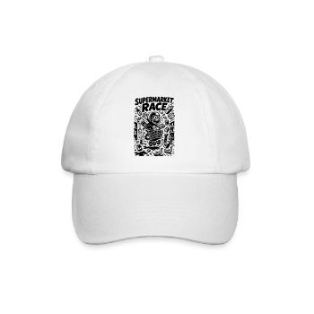 Supermarket Race Kids Funny - Baseball Cap - white/white - Front