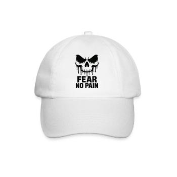 Fear No Pain Crâne Gym Motivation - Casquette classique - blanc/blanc - Devant
