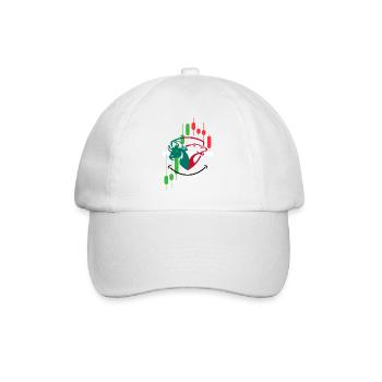 Bear and bull market - Baseball Cap - white/white - Front