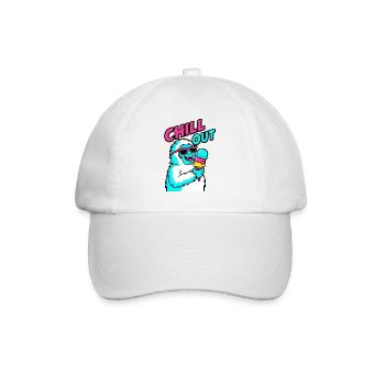 Chill Out Yeti - Baseballkappe - Weiß/Weiß - Vorne