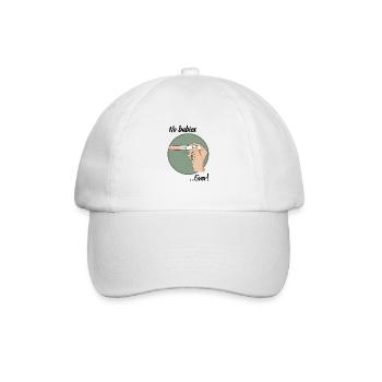 Keine Babys - Baseballkappe - Weiß/Weiß - Vorne