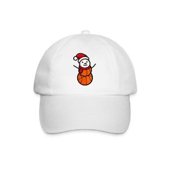Basketball Snowman Sports de Noël - Casquette classique - blanc/blanc - Devant