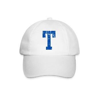 Lettre t sport rétro  - Casquette classique - blanc/blanc - Devant