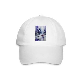 Purple Snow Couple by City - Baseball Cap - white/white - Front
