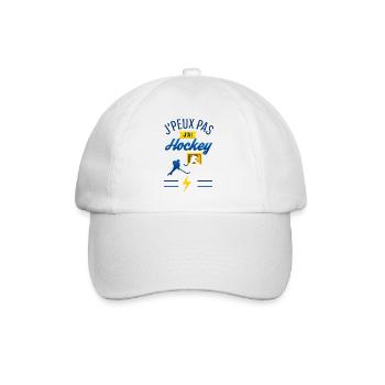 I can't I have hockey - Baseball Cap - white/white - Front