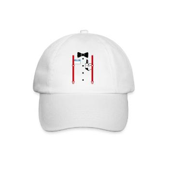 Formal look with name tag - Baseball Cap - white/white - Front