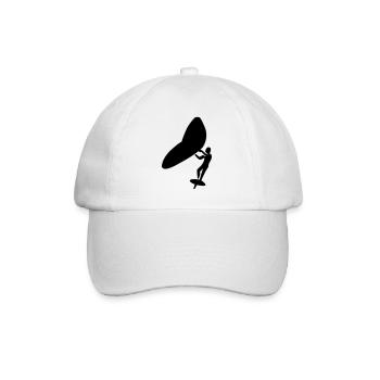 Wingfoil minimalistic logo - Baseballkappe - Weiß/Weiß - Vorne