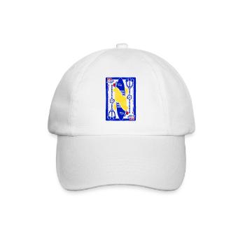 King of the Seas Captain Sardine Blue Red Yellow - Baseball Cap - white/white - Front