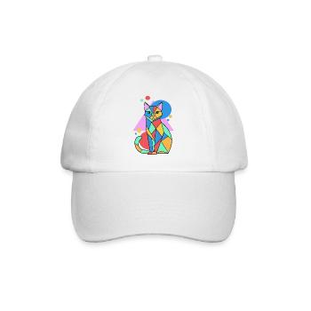 Cadeau d’art abstrait Géométrie Cat Cats - Casquette classique - blanc/blanc - Devant