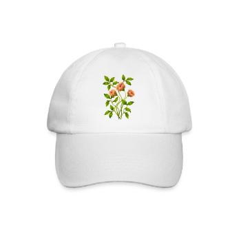 Blumen - Baseballkappe - Weiß/Weiß - Vorne