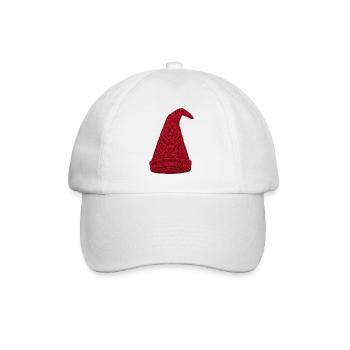 Gnome hat in embroidered look (printed) - Baseball Cap - white/white - Front