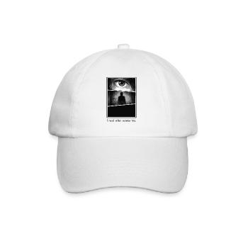 I read what scares me – Manga Horror Motiv - Baseball Cap - white/white - Front