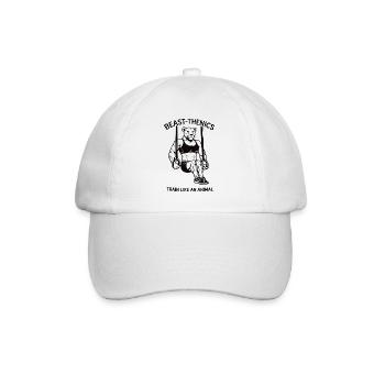 Train like a beast - Löwin - Fitness - Workout - Baseball Cap - white/white - Front