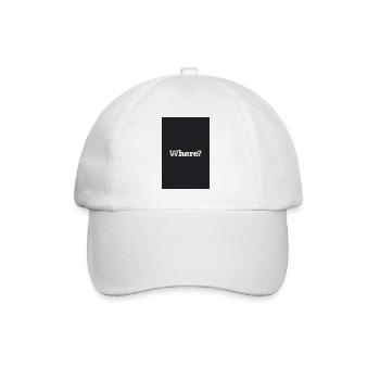Où ? – Affiche de design intemporelle - Casquette classique - blanc/blanc - Devant