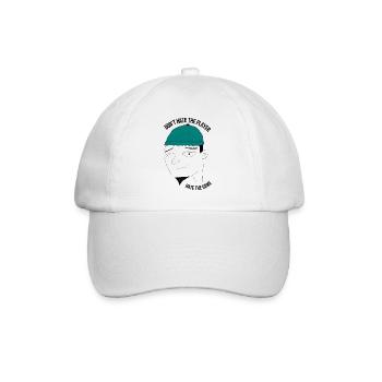 Don't hate the player, hate the game - man - Baseball Cap - white/white - Front