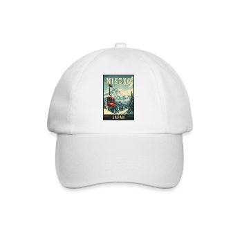 Paradis d’hiver à Niseko Japon Art de voyage vintage - Casquette classique - blanc/blanc - Devant