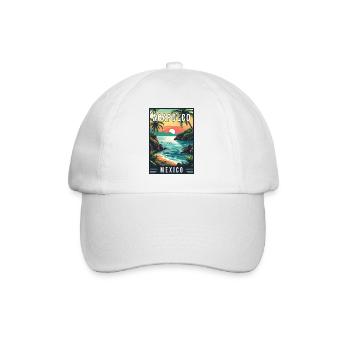 Explore Acapulco in Mexico Tropical Travel Art - Baseball Cap - white/white - Front