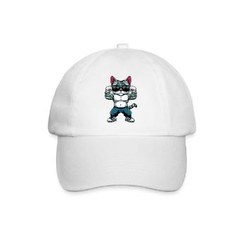 Fitness Cats - Baseball Cap - white/white - Front