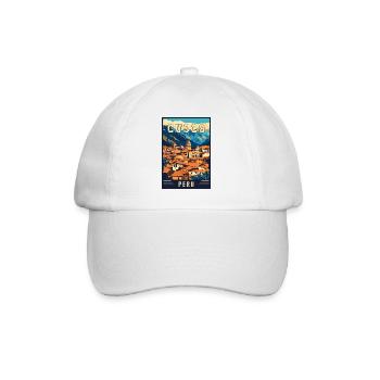Experience Vibrant Cusco in Peru - Travel Art - Baseball Cap - white/white - Front