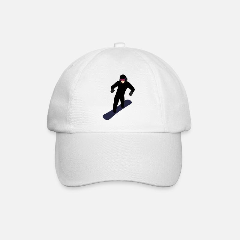 Dynamic snowboarder - Baseball Cap - white/white