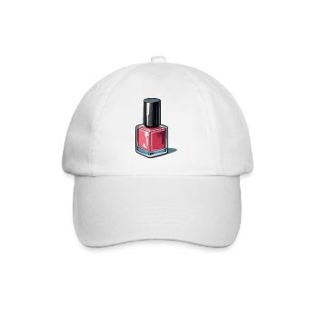 Bouteille de vernis à ongles rose pastel - Casquette classique - blanc/blanc - Devant