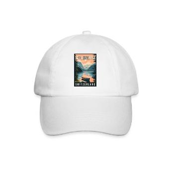 Explore Alpine Gem Oeschinensee in Switzerland - Baseball Cap - white/white - Front