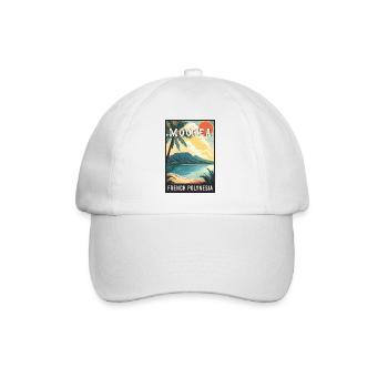 Découvrez les Moorea tropicales en Polynésie française - Casquette classique - blanc/blanc - Devant