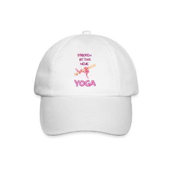 Stricken ist das neue Yoga - Baseballkappe - Weiß/Weiß - Vorne