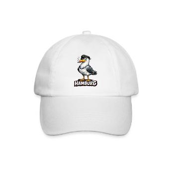 Kapitänsmöwe Hamburg - Baseballkappe - Weiß/Weiß - Vorne