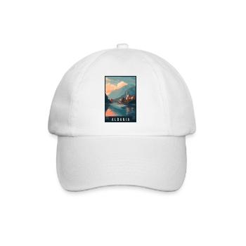 Explorez les Alpes balnéaires et les villes historiques d’Albanie - Casquette classique - blanc/blanc - Devant