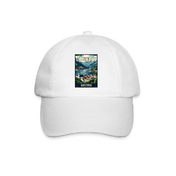 Discover Lakeside Beauty of Gmunden in Austria - Baseball Cap - white/white - Front