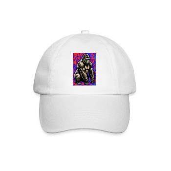 gorilla - Baseball Cap - white/white - Front
