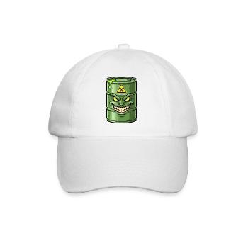 Des tonneaux verts avec un sourire sombre - Casquette classique - blanc/blanc - Devant
